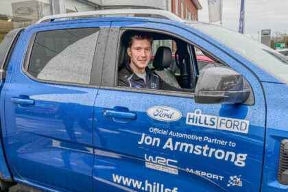 Jon Armstrong with Hills Ford support ahead of his first full WRC season