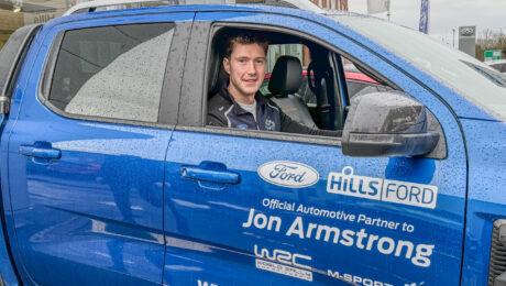 Jon Armstrong with Hills Ford support ahead of his first full WRC season