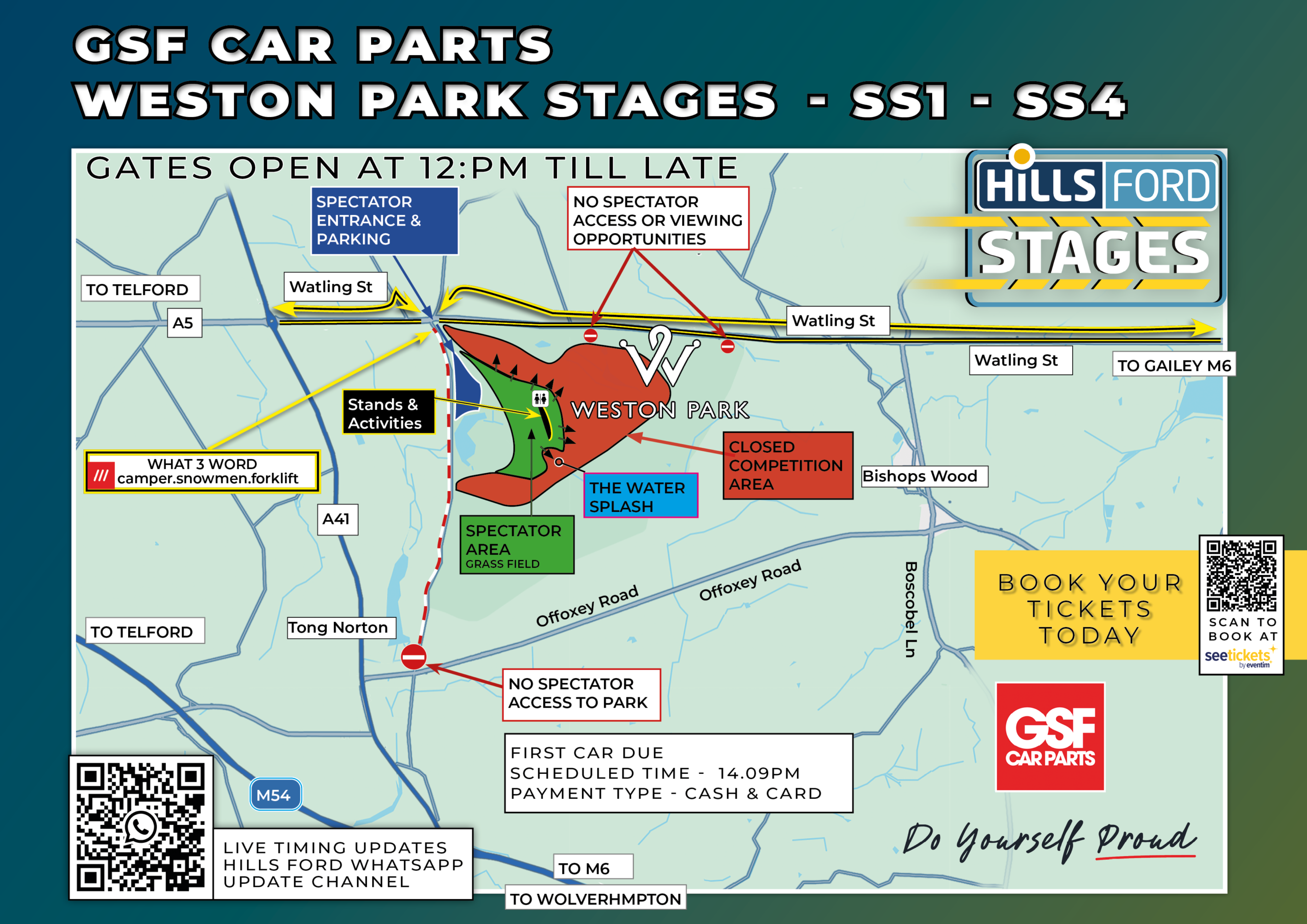 Weston Park Spectator Maps